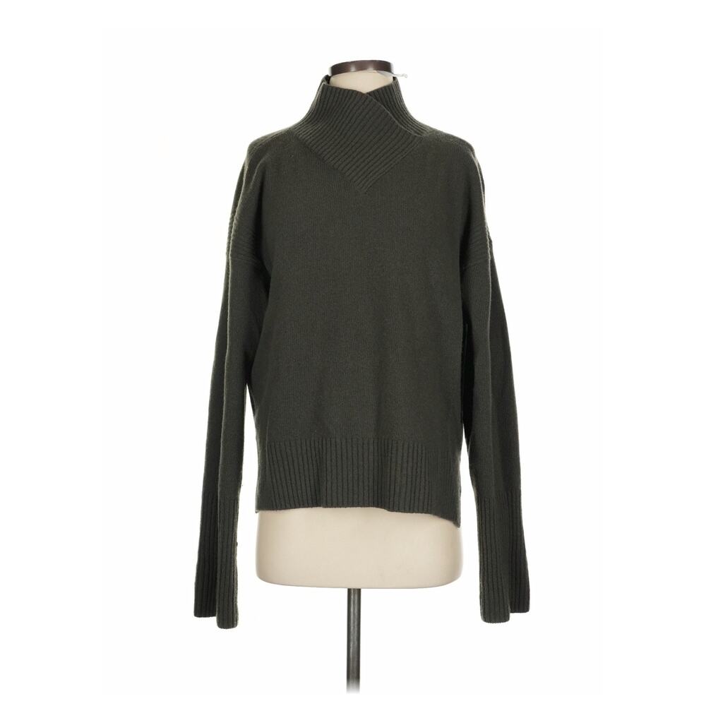 Beaufort & Blake Green Mockneck Jumper 100% Wool Sweater Knit Pullover Small